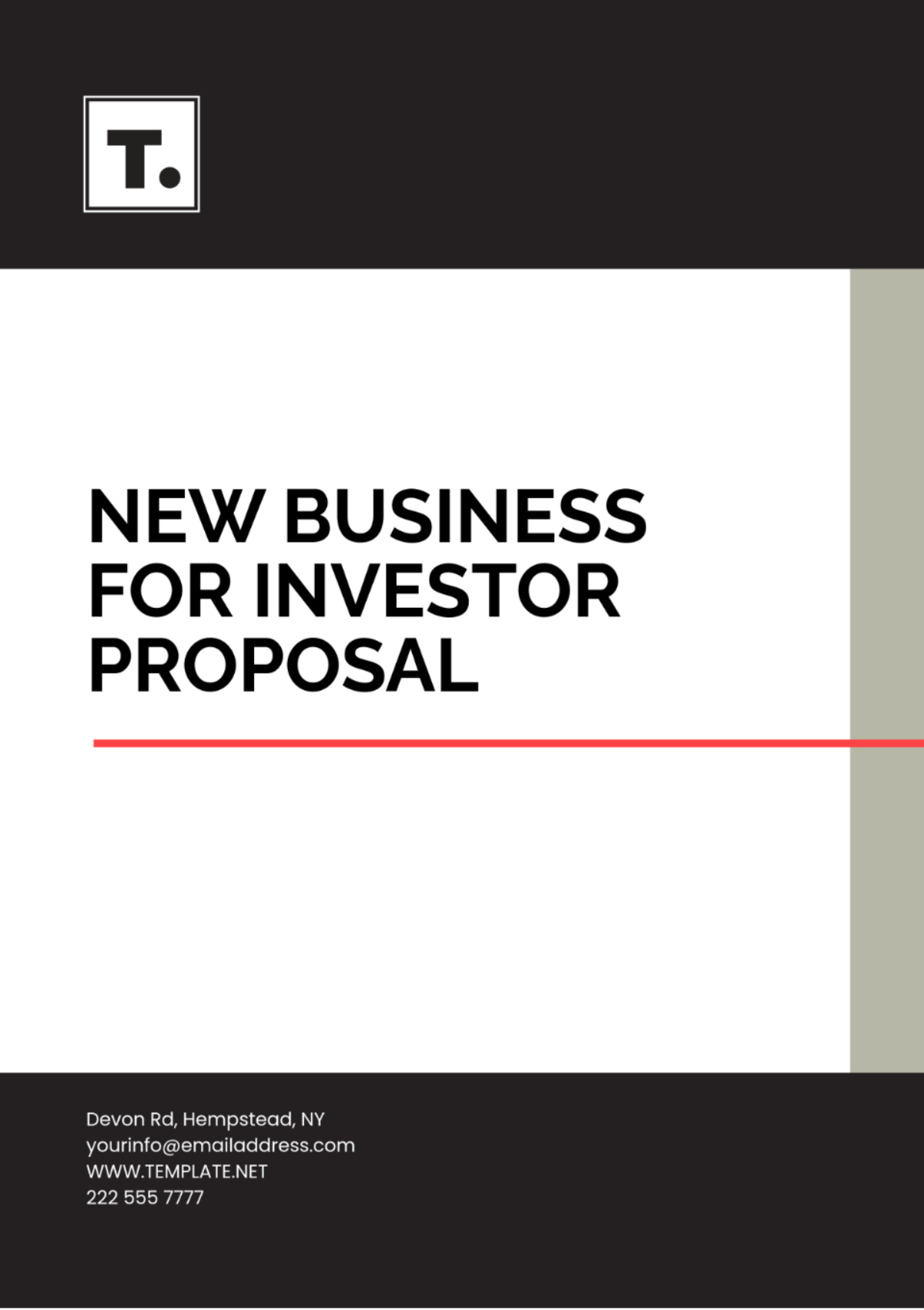 New Business for Investor Proposal Template