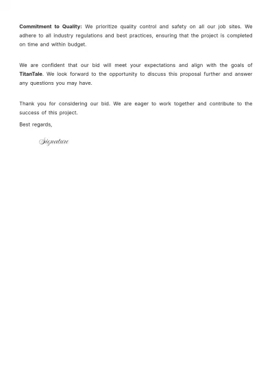 Free Construction Bid Letter Template to Edit Online