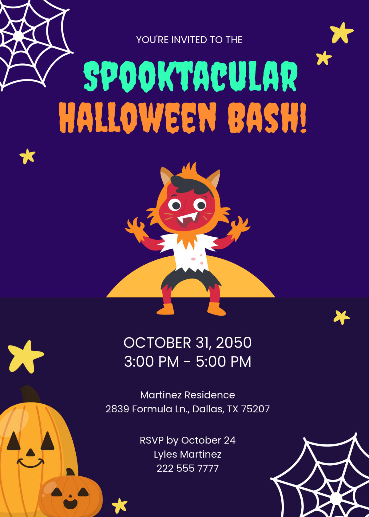 Kids Halloween Invitation