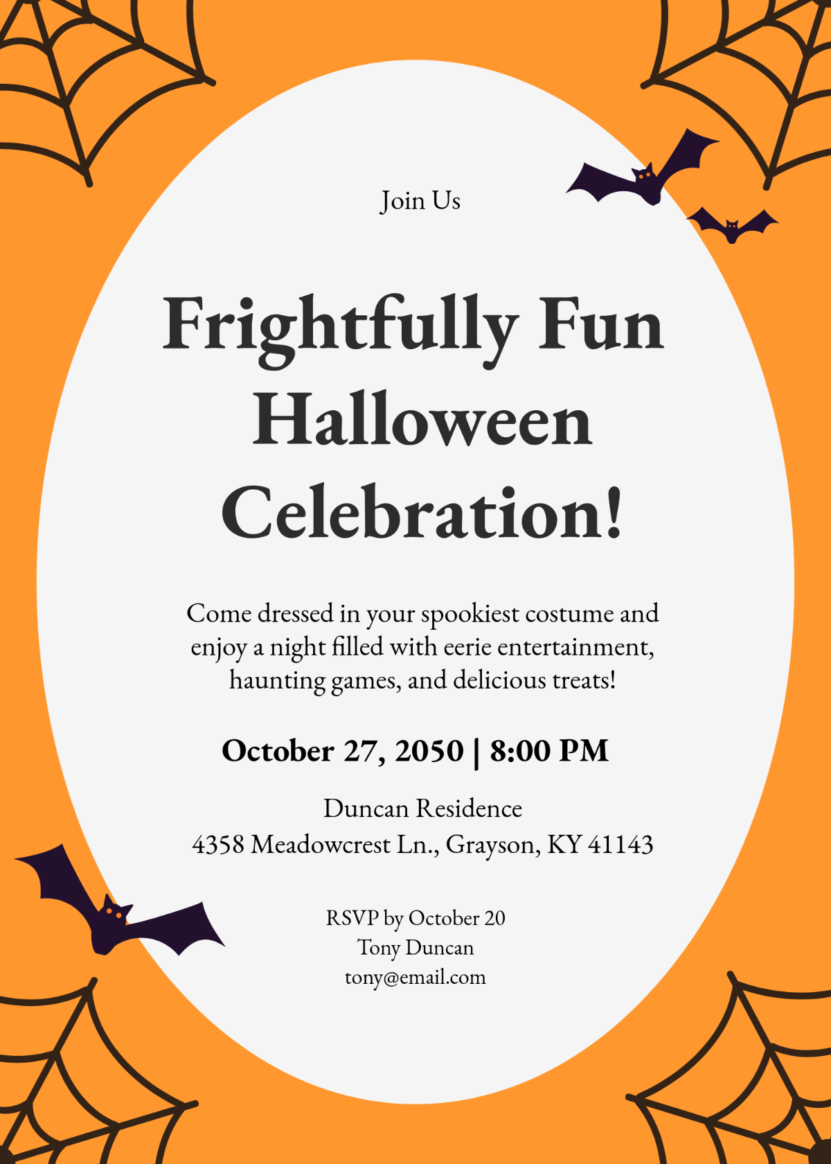 Editable Halloween Invitation