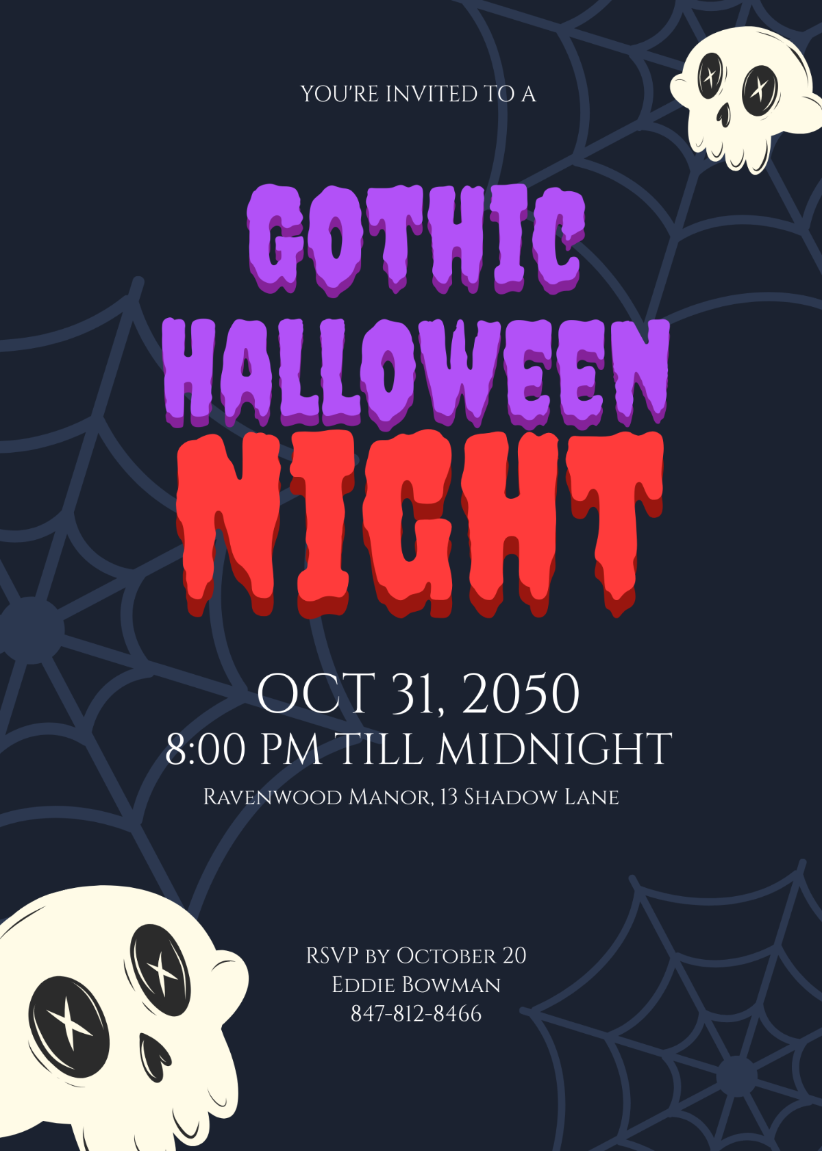 Gothic Halloween Invitation