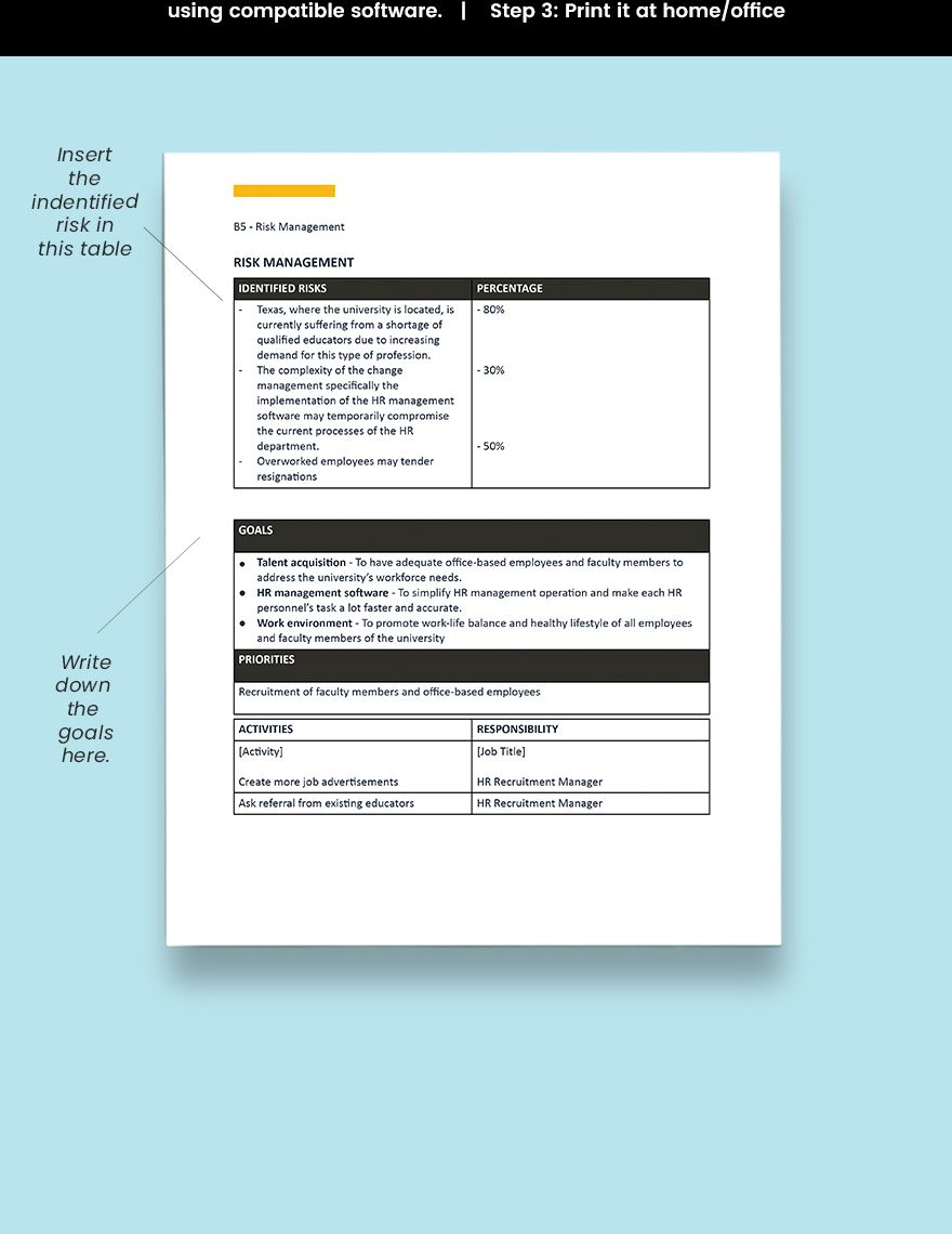 HR Department Plan Template in Word Pages Google Docs Download