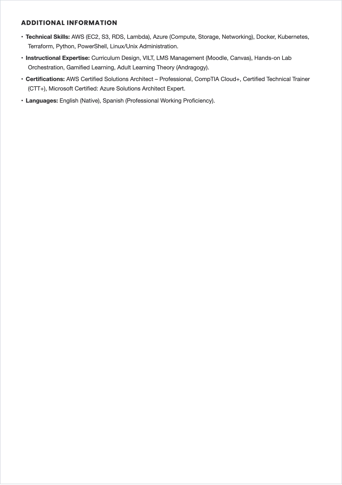 Free Technical Trainer ATS Resume Template, AI Resume Builder