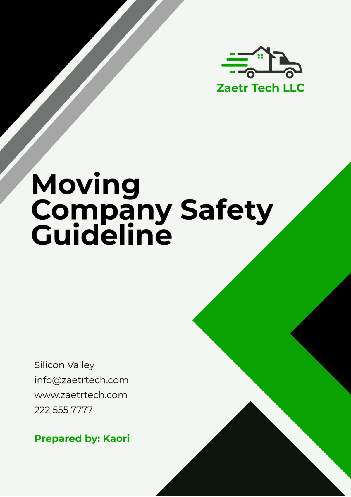 Moving Company Safety Guideline Template