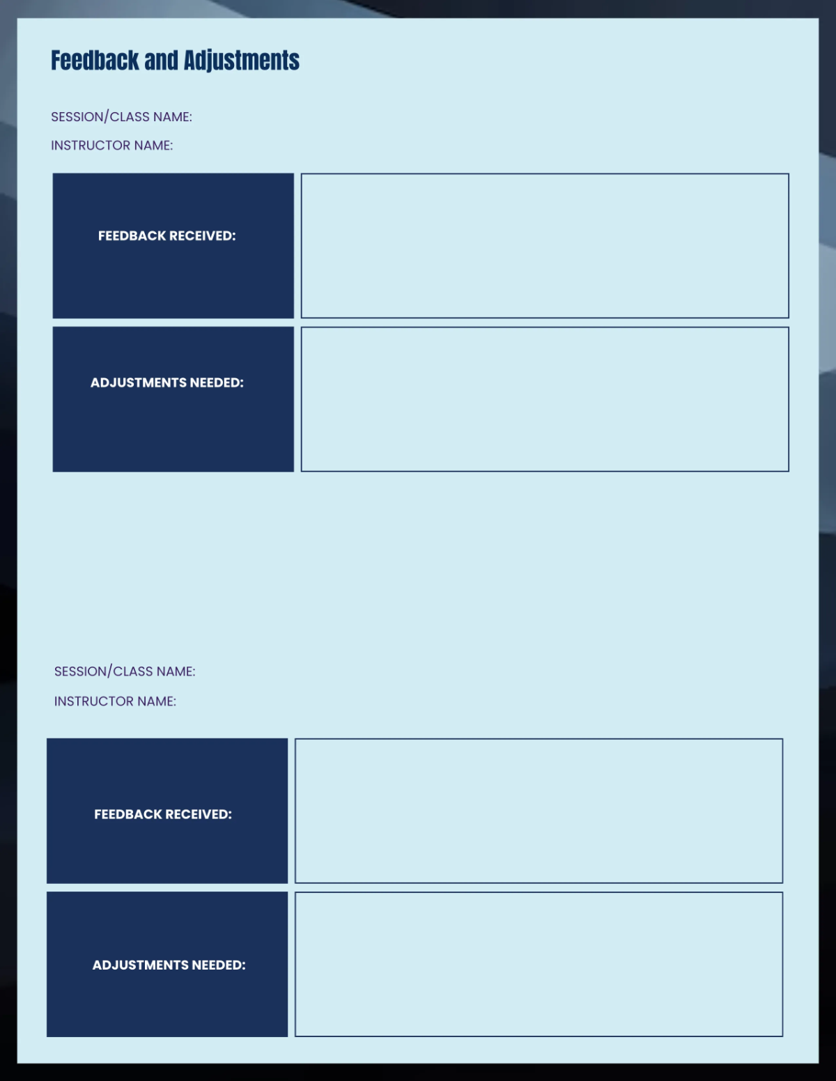 Free Fitness Center Planner Template to Edit Online