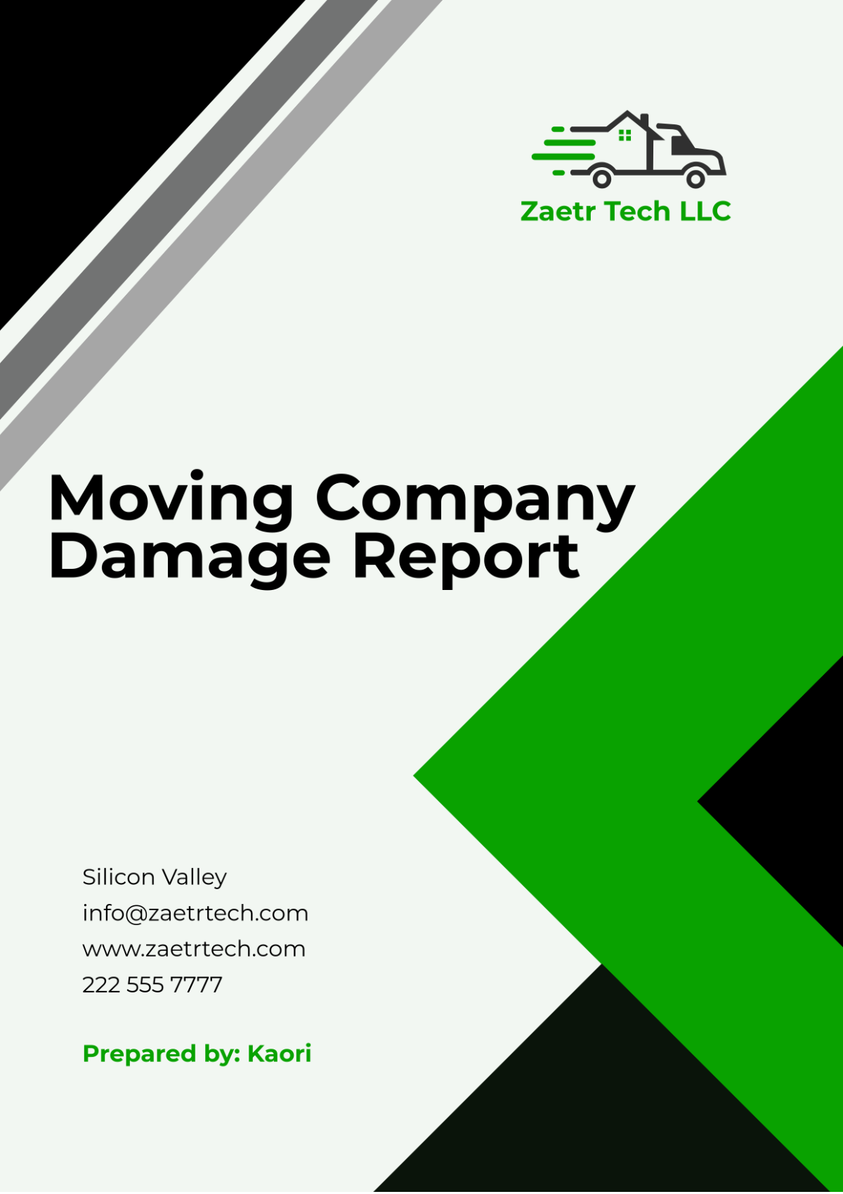 Moving Company Damage Report Template