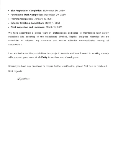 Free Building Letter Template for Construction to Edit Online