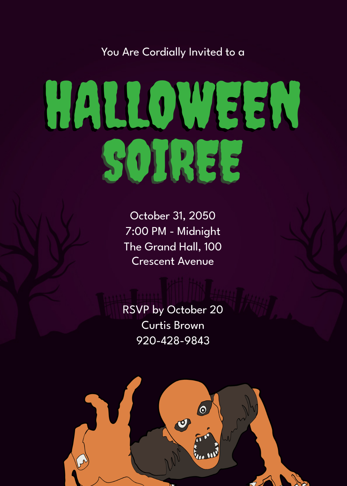 Formal Halloween Invitation Design