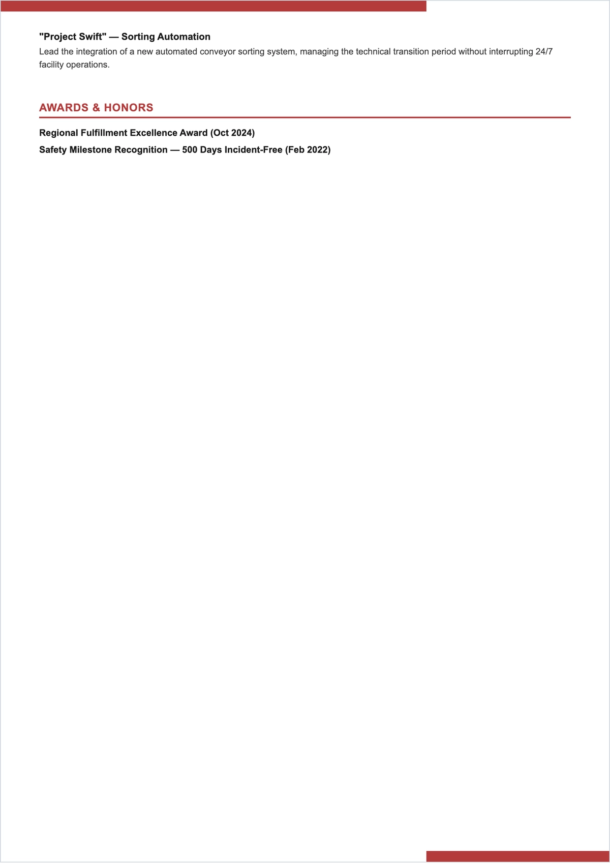 Free Logistics Team Leader ATS Resume Template, AI Resume Builder