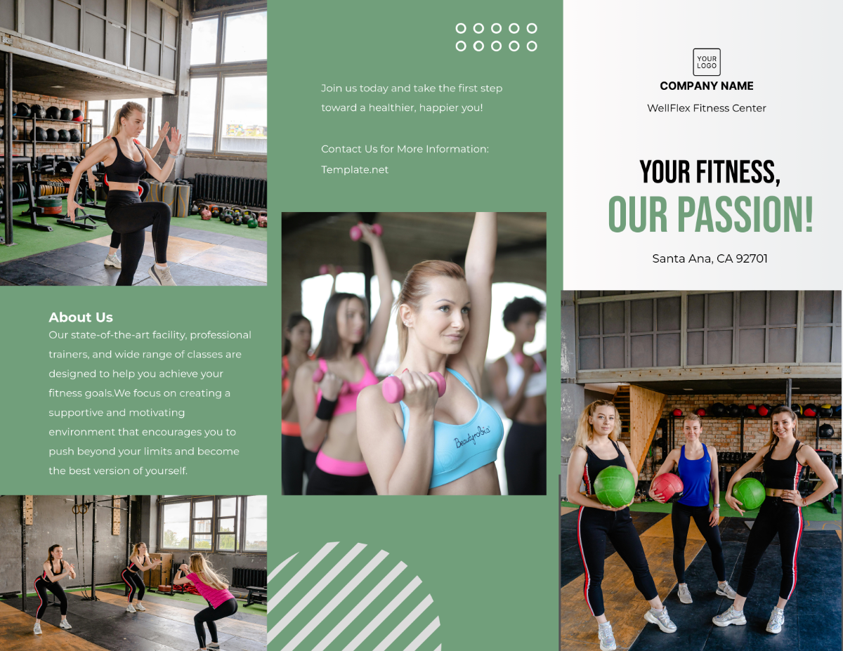 Fitness Center Brochure Template