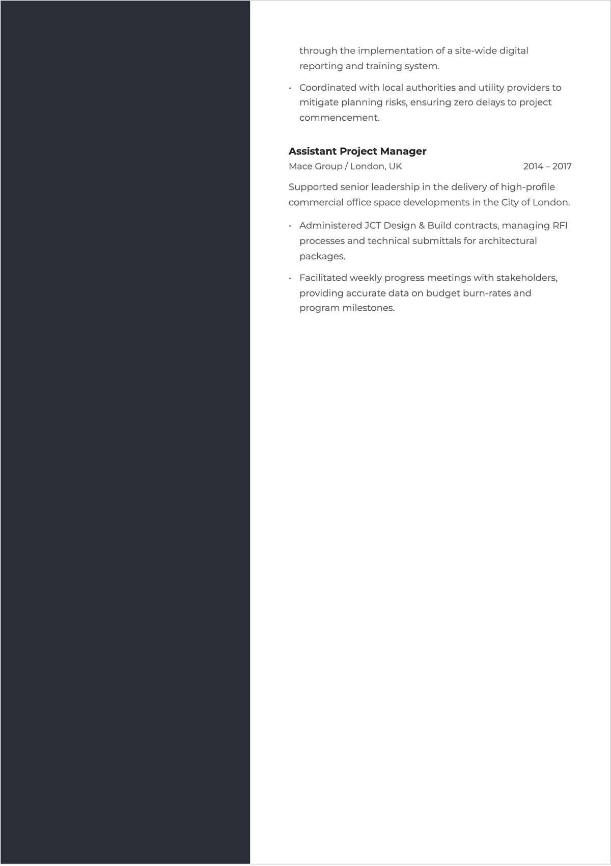 Free UK Job ATS CV Template, AI CV Builder