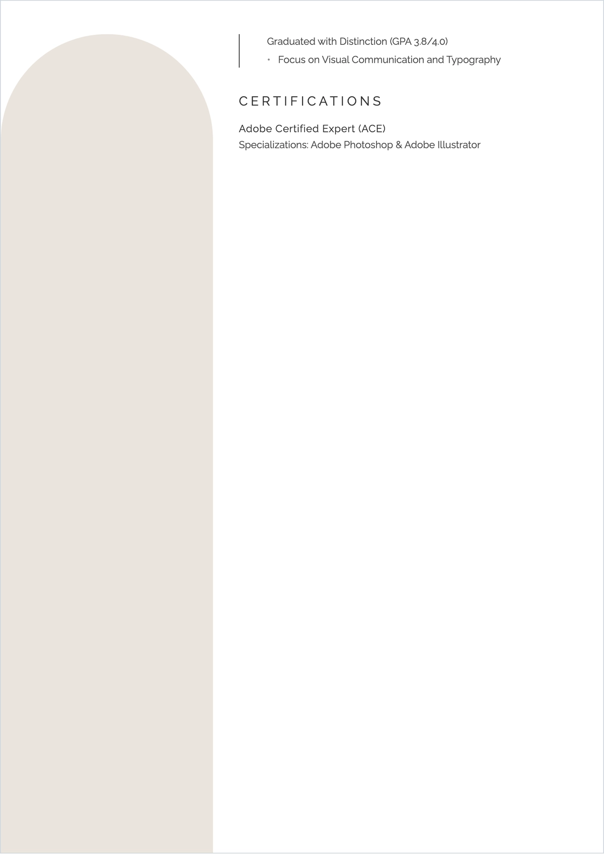 Free Aesthetic Job ATS CV Template, AI CV Builder