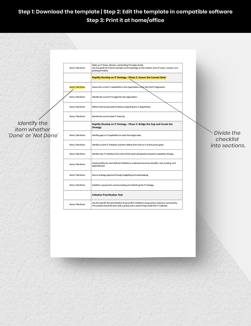 IT Implications Checklist Template