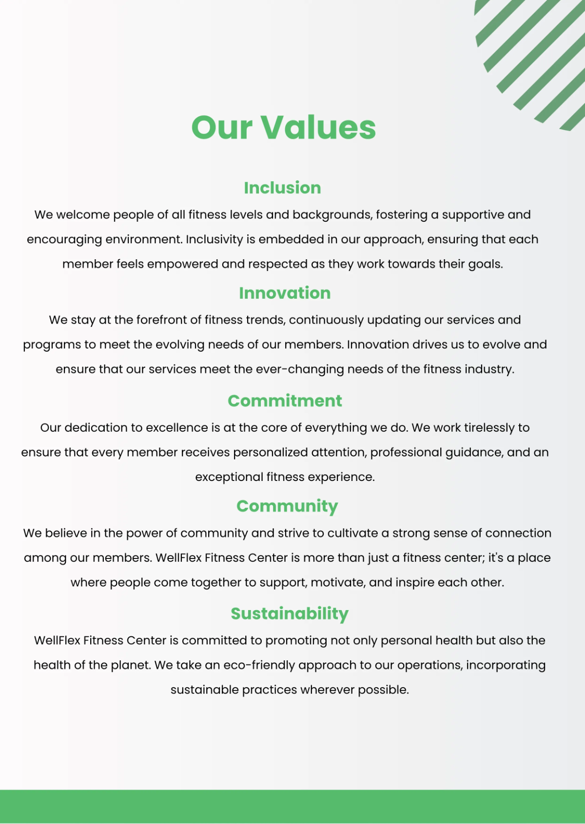 Free Fitness Center Company Profile Template to Edit Online