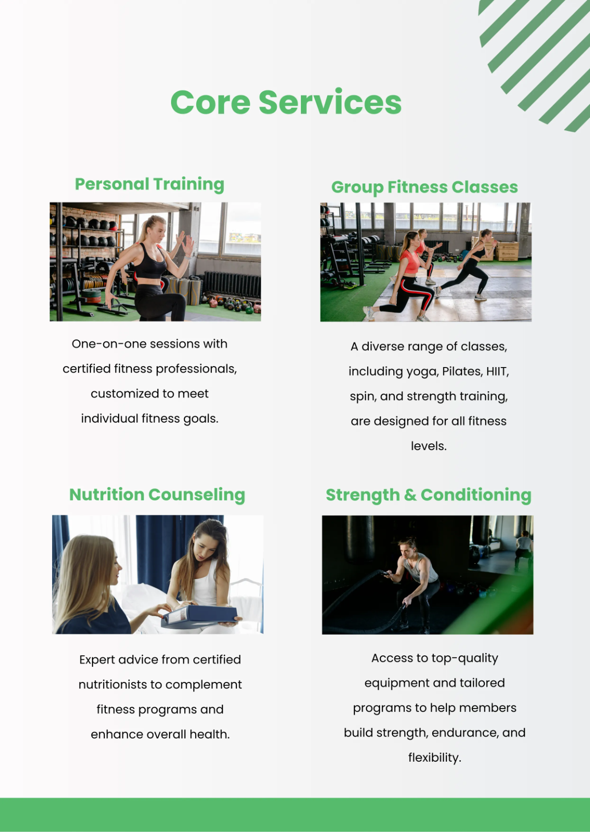 Free Fitness Center Company Profile Template to Edit Online