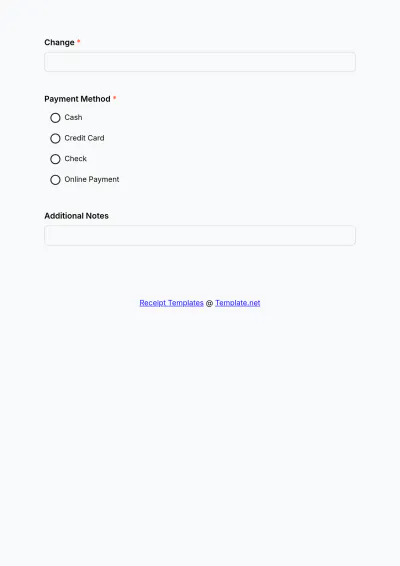 Free Printable Receipt Form Template & AI Receipt Maker