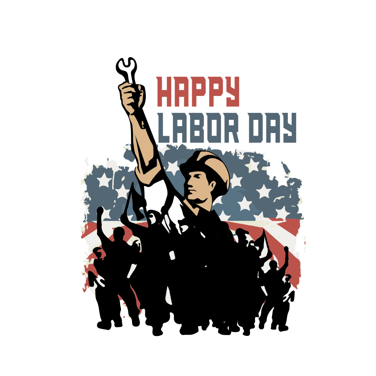 Free Patriotic Labor Day Clipart Template - Edit Online & Download