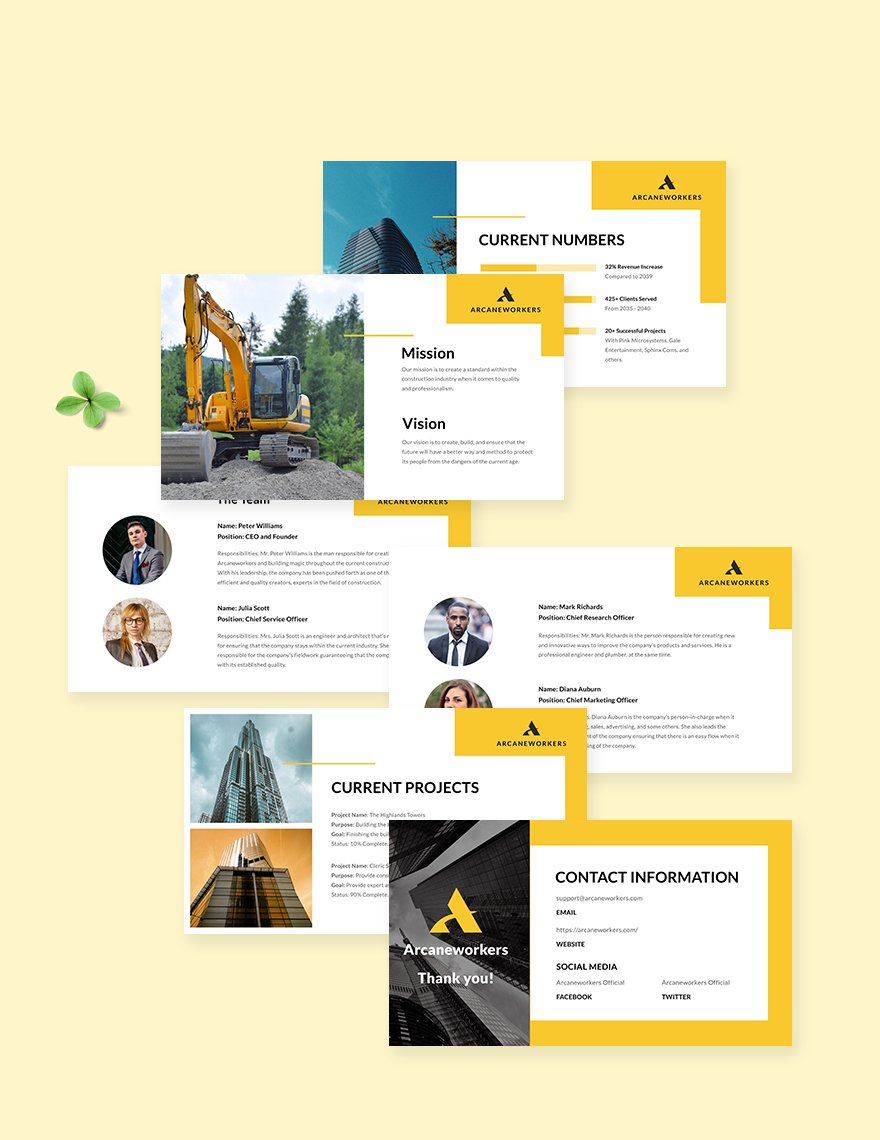 Construction & Building Company Template