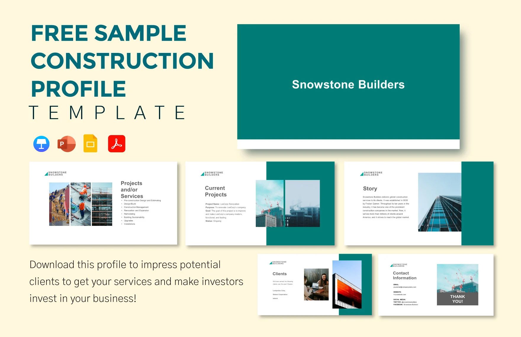 Sample Construction Profile Template