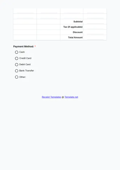 Free Contractor Receipt Form Template & AI Receipt Maker