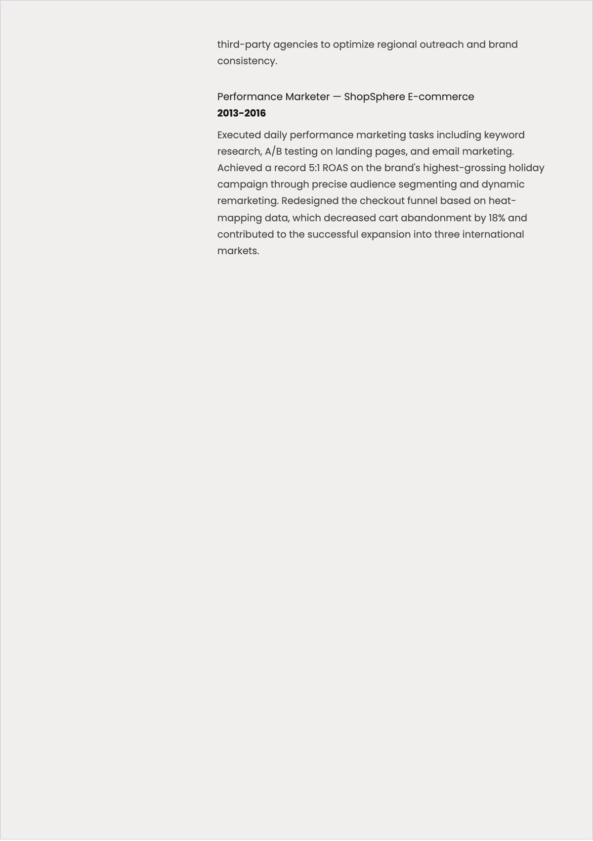 Free Freelancer Job ATS CV Template, AI CV Builder