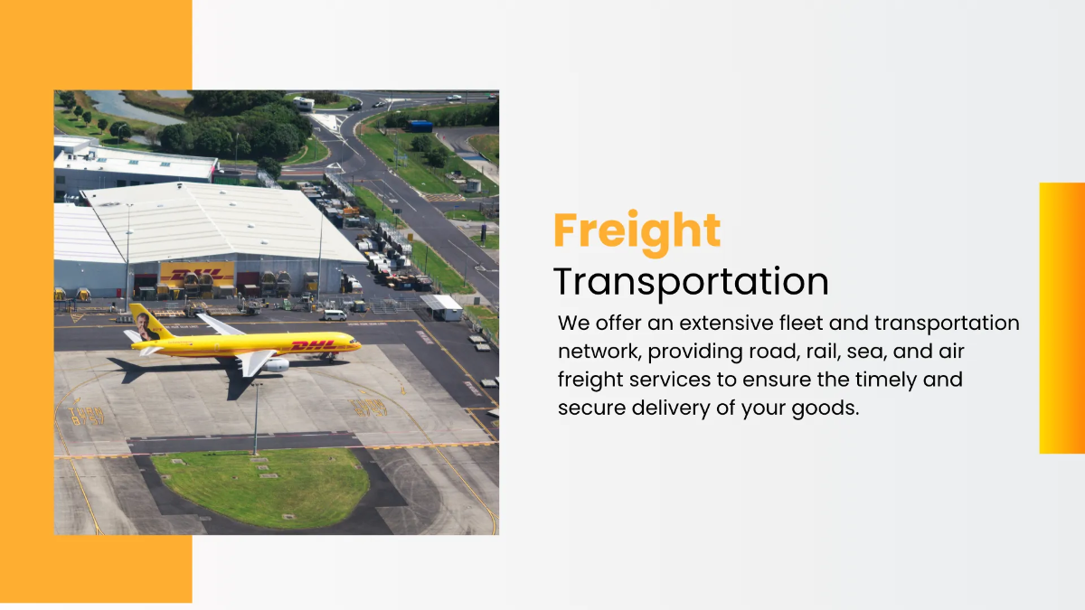 Free Logistics Company Presentation Template to Edit Online