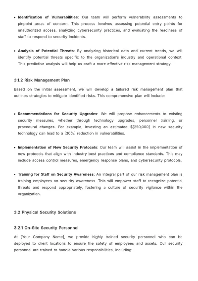 Free Security Service Proposal Template to Edit Online