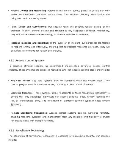 Free Security Service Proposal Template to Edit Online