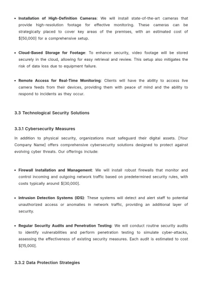 Free Security Service Proposal Template to Edit Online