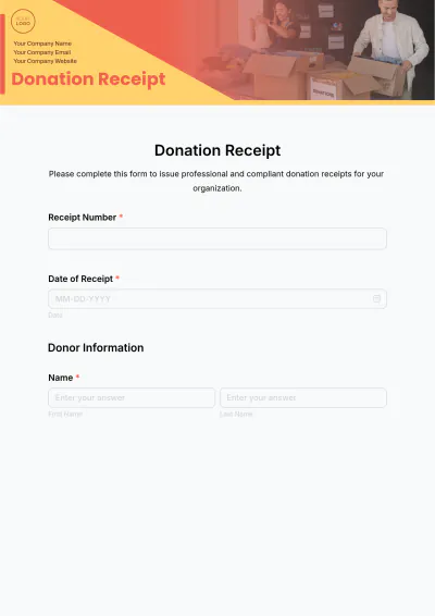 Free Donation Receipt Form Template & AI Receipt Maker