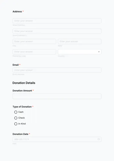 Free Donation Receipt Form Template & AI Receipt Maker