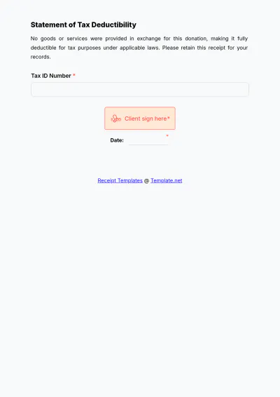 Free Donation Receipt Form Template & AI Receipt Maker