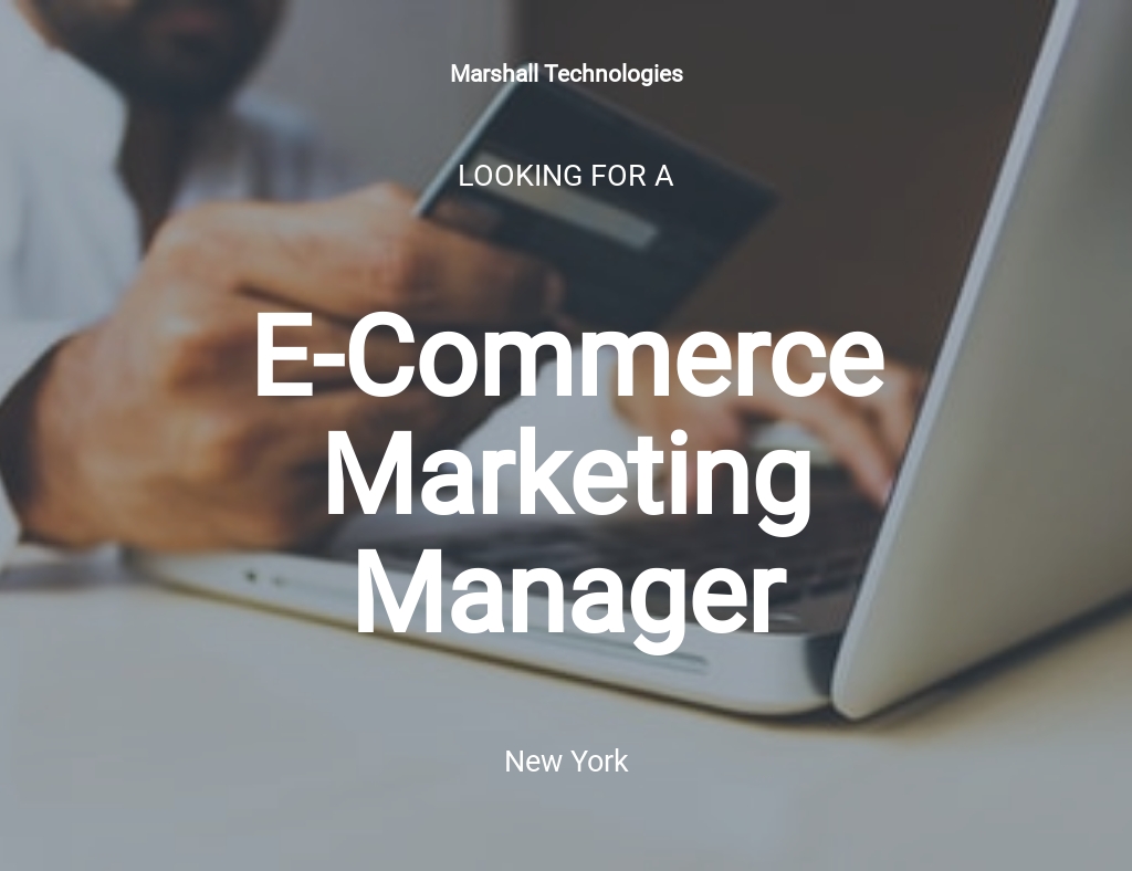 FREE Ecommerce Marketing Manager Job Ad Description Template In Google 