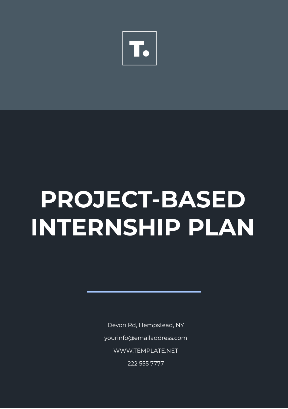 Project-Based Internship Plan Template - Edit Online & Download