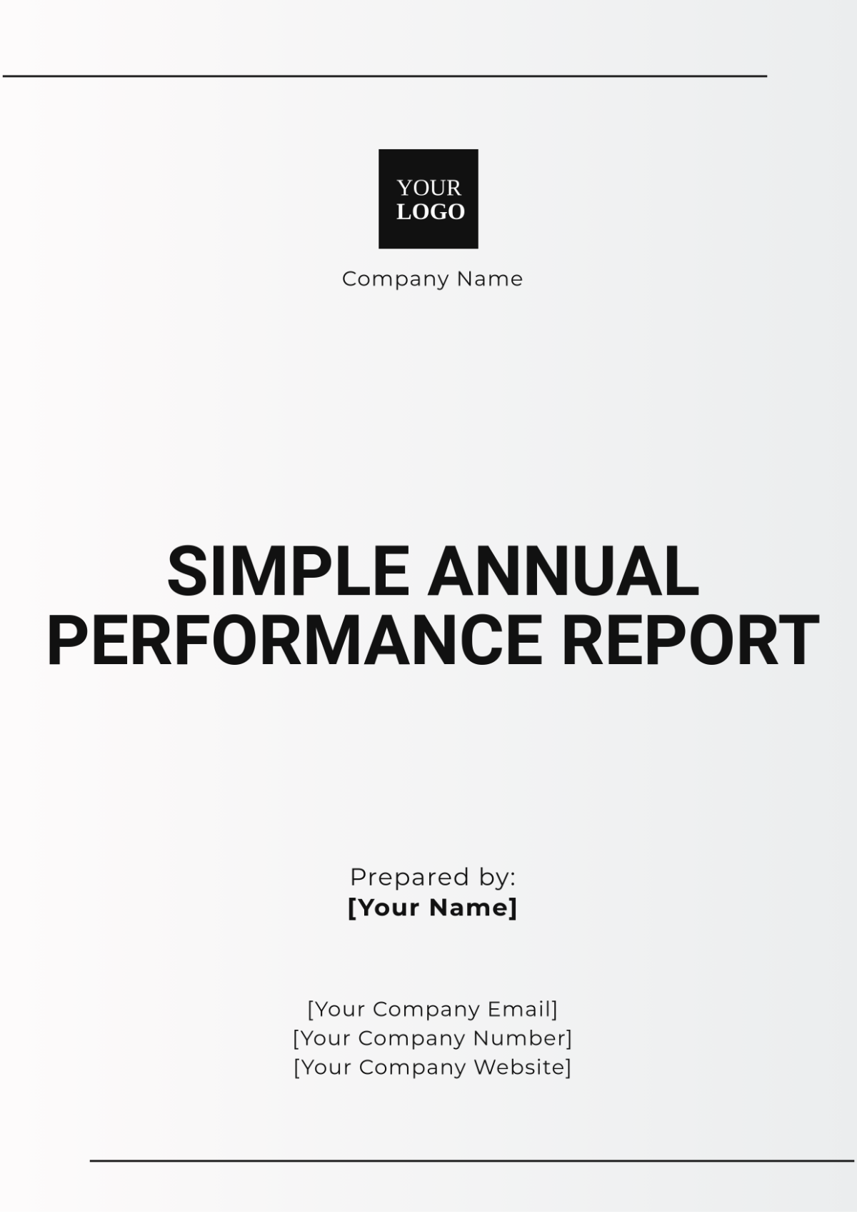 Simple Annual Performance Report Template - Edit Online & Download