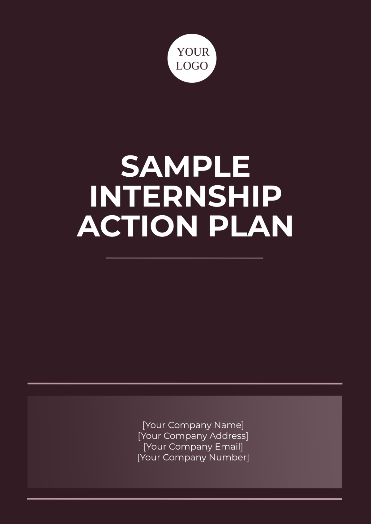 Sample Internship Action Plan Template - Edit Online & Download