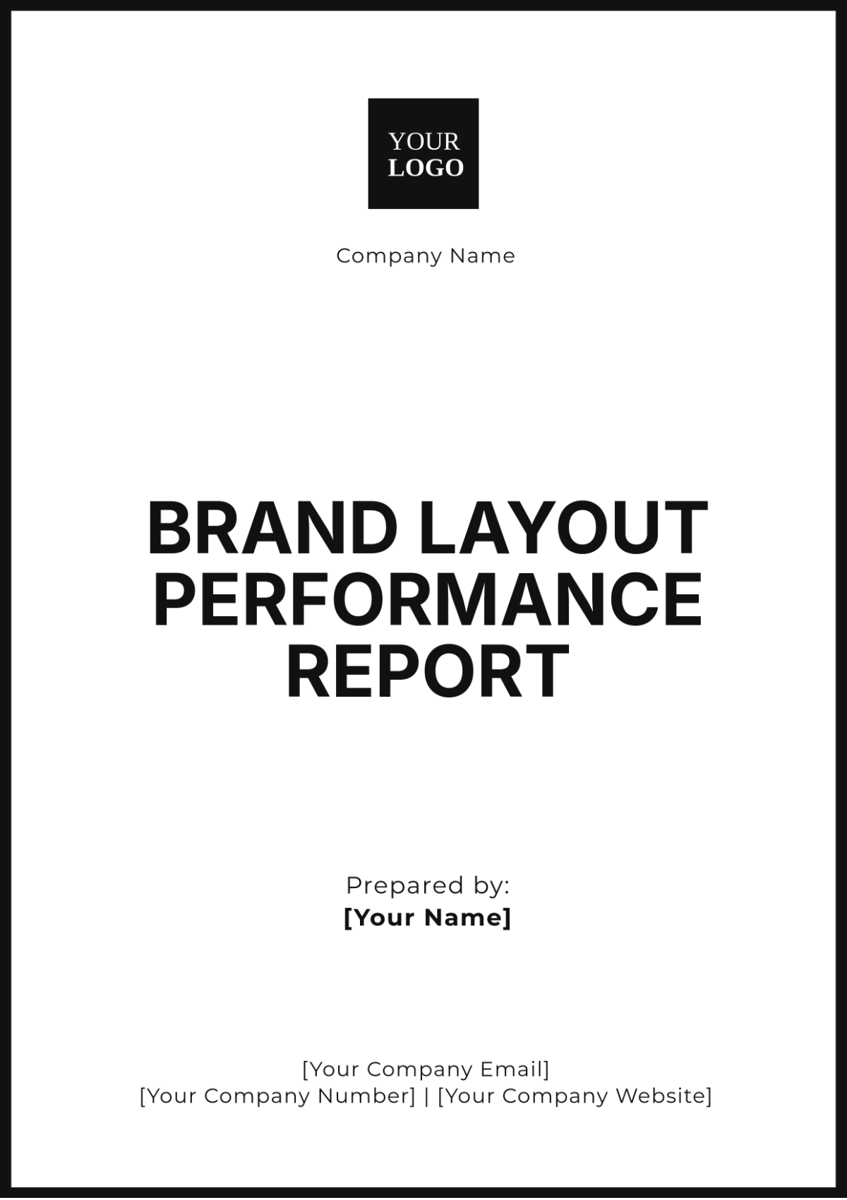 Brand Layout Performance Report Template - Edit Online & Download