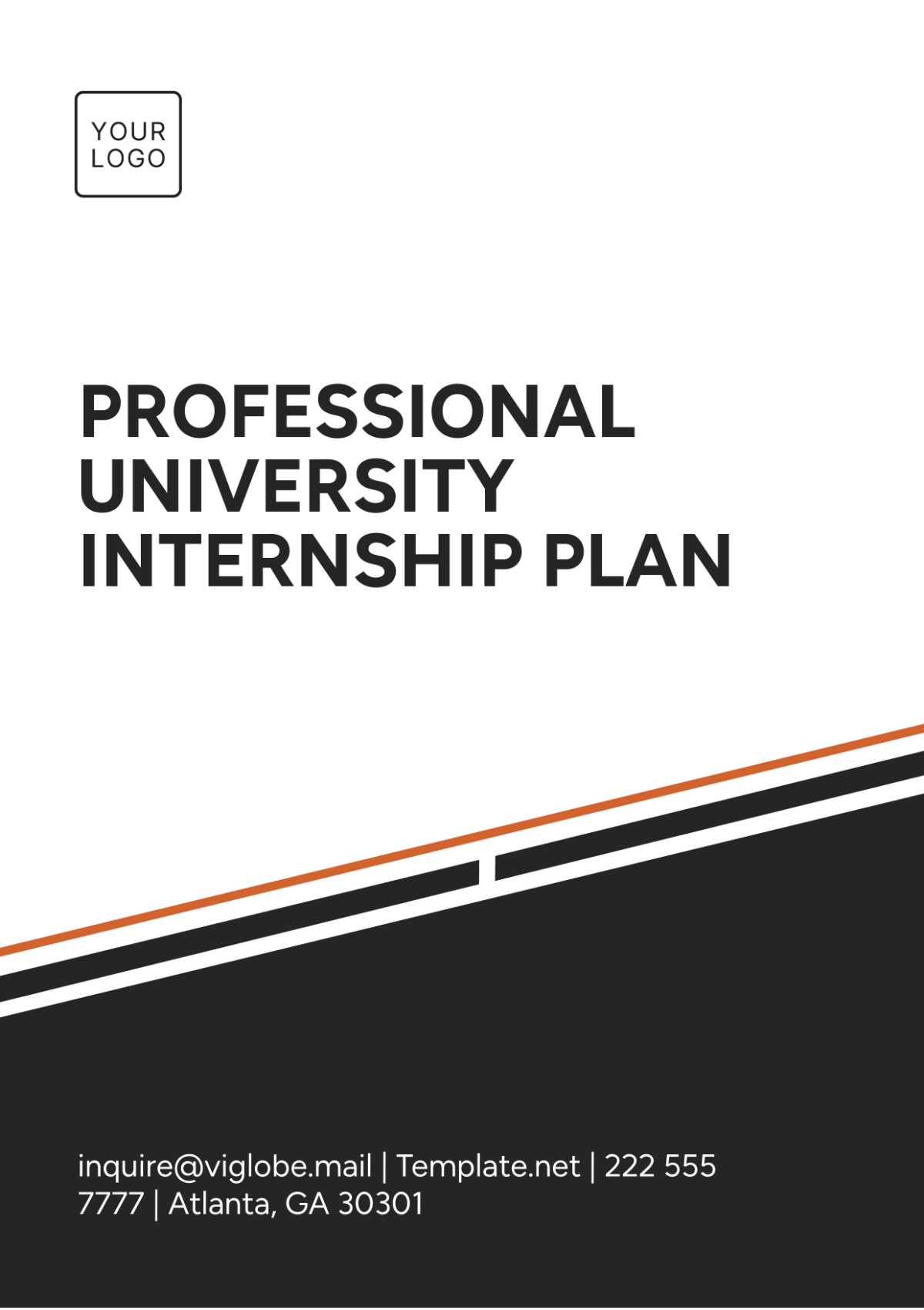 Professional University Internship Plan Template - Edit Online & Download