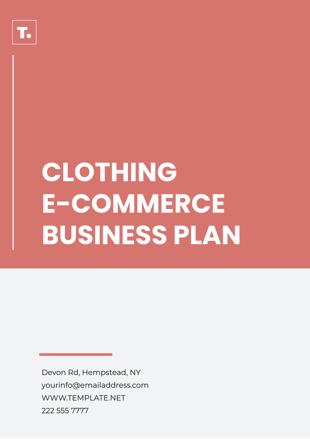 Clothing E-Commerce Business Plan Template - Edit Online & Download