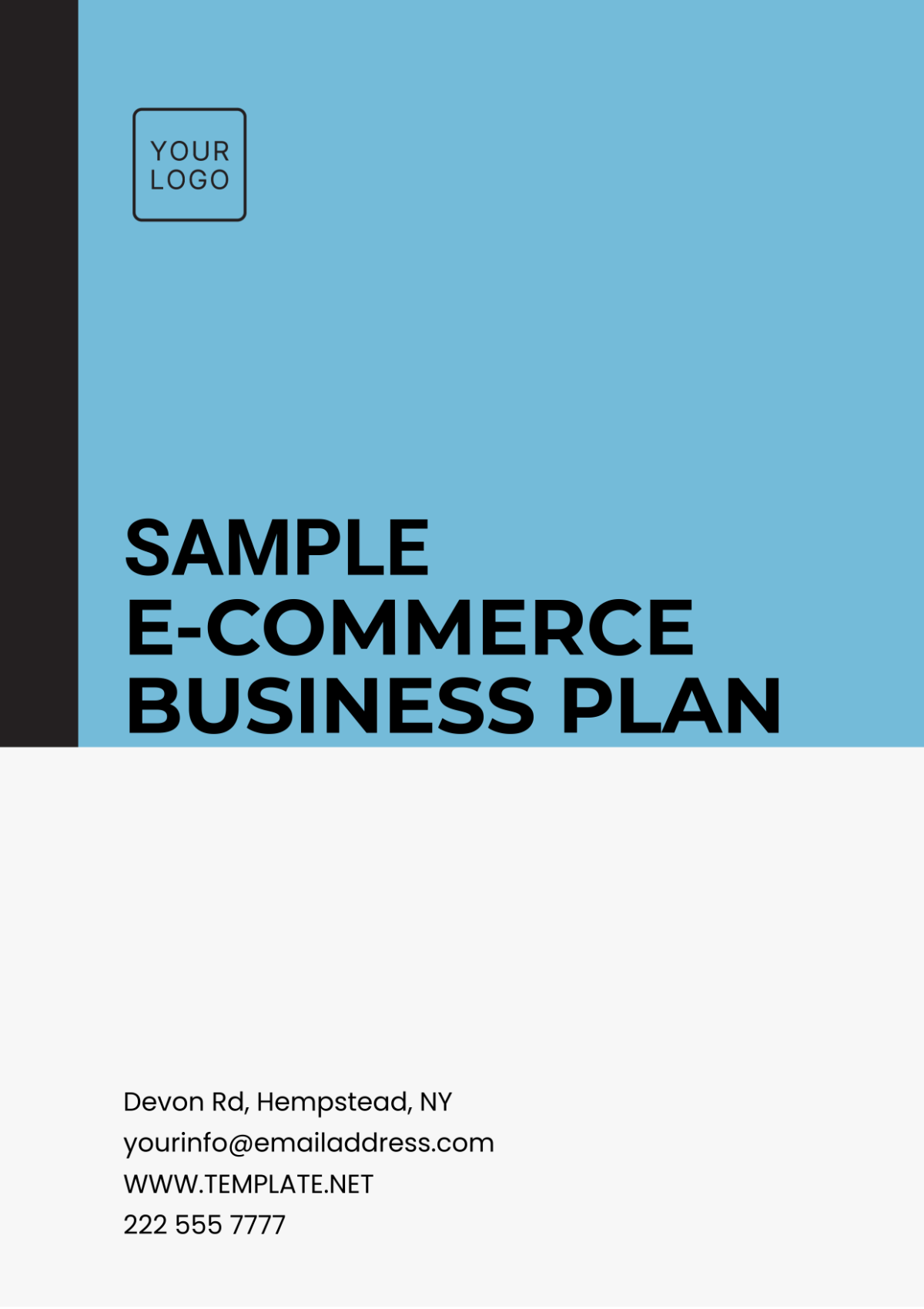 Sample E-commerce Business Plan Template - Edit Online & Download