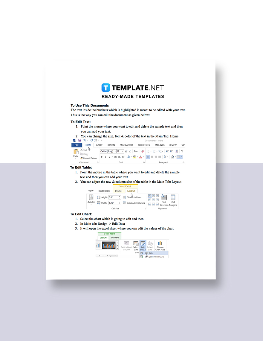 Simple Software Statement Template
