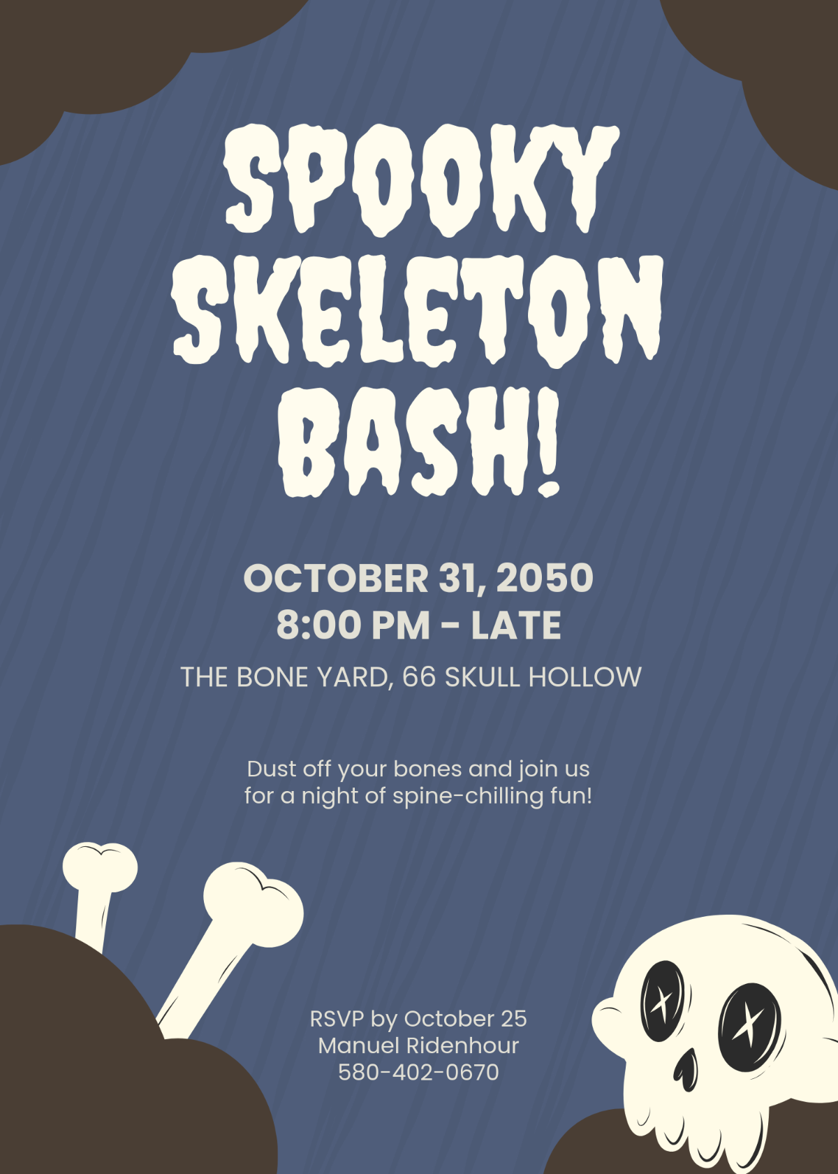 Halloween Skeleton Invitation