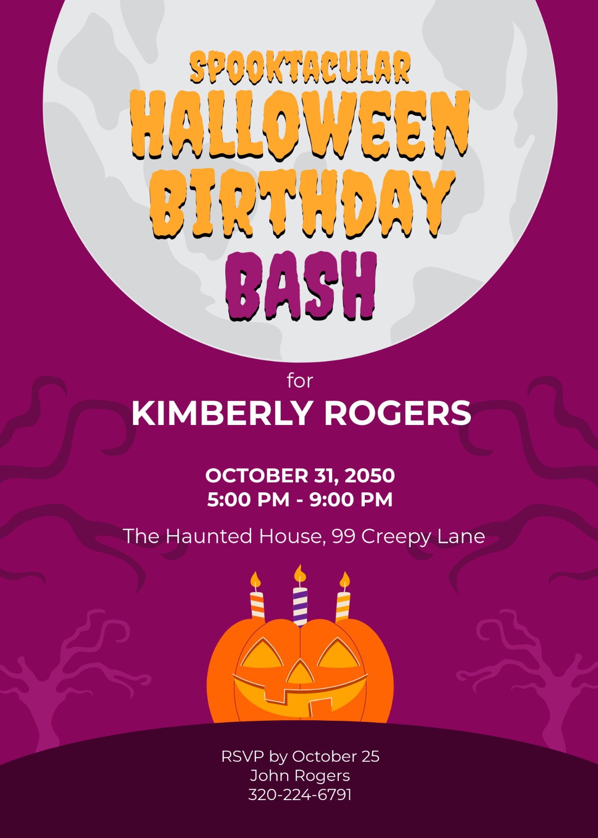 Halloween Birthday Invitation