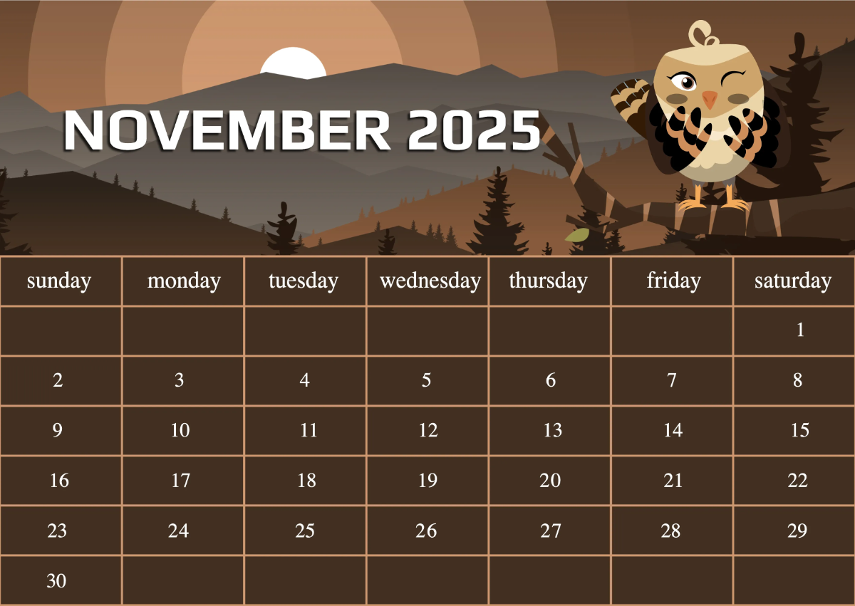 Free 2025 Calendar Template to Edit Online