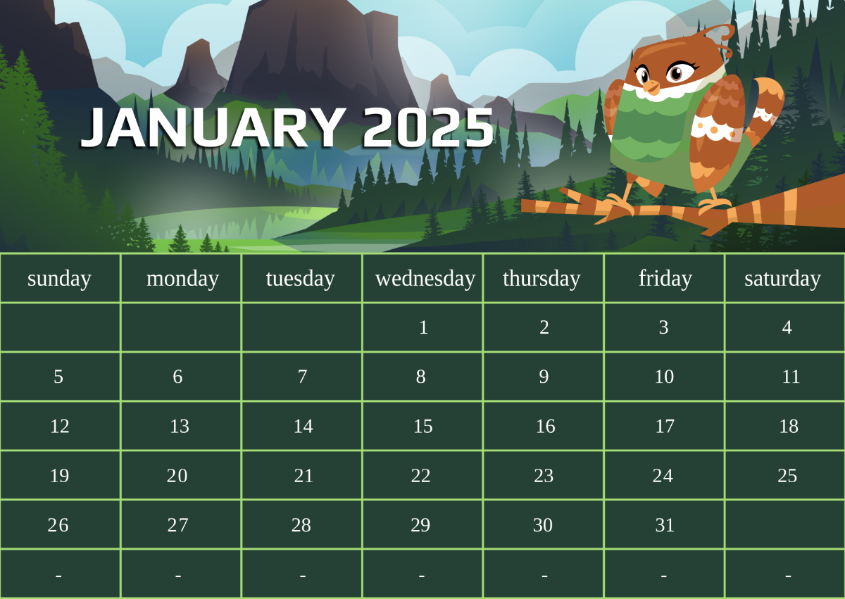 2025 Calendar