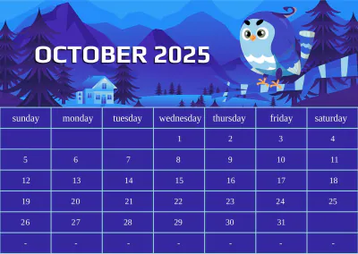 Free 2025 Calendar Template to Edit Online