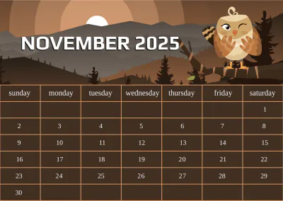 Free 2025 Calendar Template to Edit Online