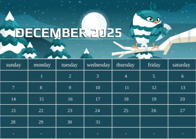Free 2025 Calendar Template to Edit Online
