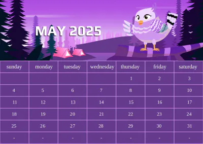 Free 2025 Calendar Template to Edit Online