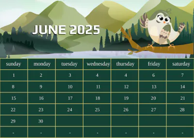 Free 2025 Calendar Template to Edit Online